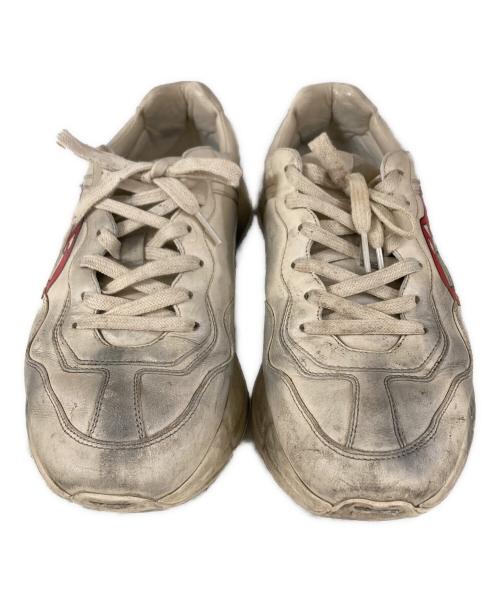 GUCCI（グッチ）GUCCI (グッチ) 19ss ライトン マウス プリントローカットスニーカー ホワイト サイズ:SIZE 7 1/2の古着・服飾アイテム