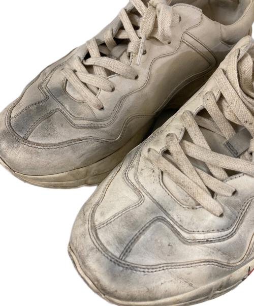 GUCCI（グッチ）GUCCI (グッチ) 19ss ライトン マウス プリントローカットスニーカー ホワイト サイズ:SIZE 7 1/2の古着・服飾アイテム