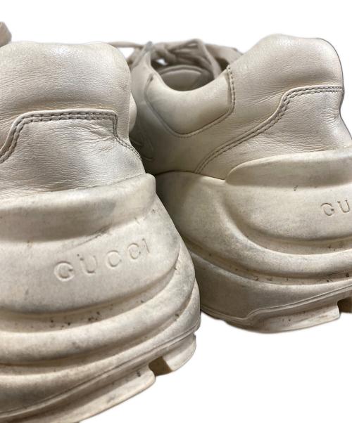 GUCCI（グッチ）GUCCI (グッチ) 19ss ライトン マウス プリントローカットスニーカー ホワイト サイズ:SIZE 7 1/2の古着・服飾アイテム