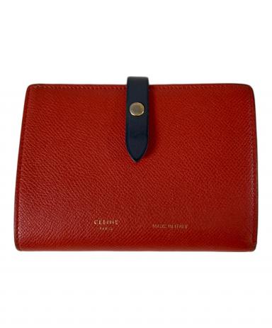 中古・古着通販】CELINE (セリーヌ) 2つ折り財布 レッド サイズ