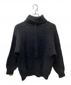 yokosakamotoヨウコサカモト）の古着「ケーブルニット」｜ブラック