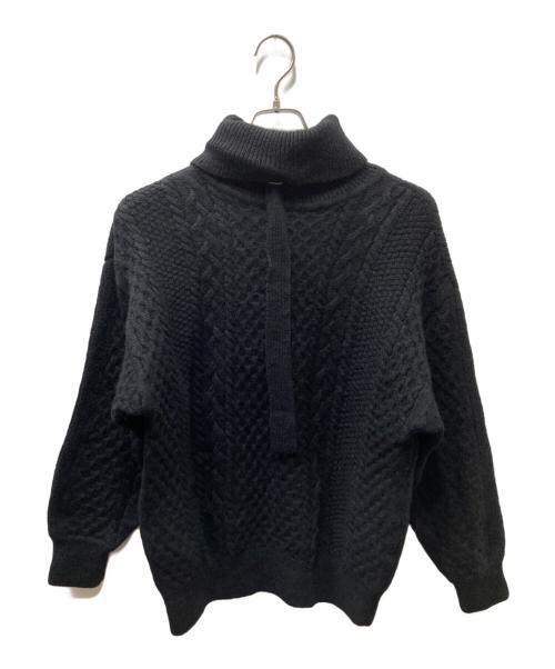 yokosakamoto（ヨウコサカモト）yokosakamoto (ヨウコサカモト) ケーブルニット ブラック サイズ:Fの古着・服飾アイテム