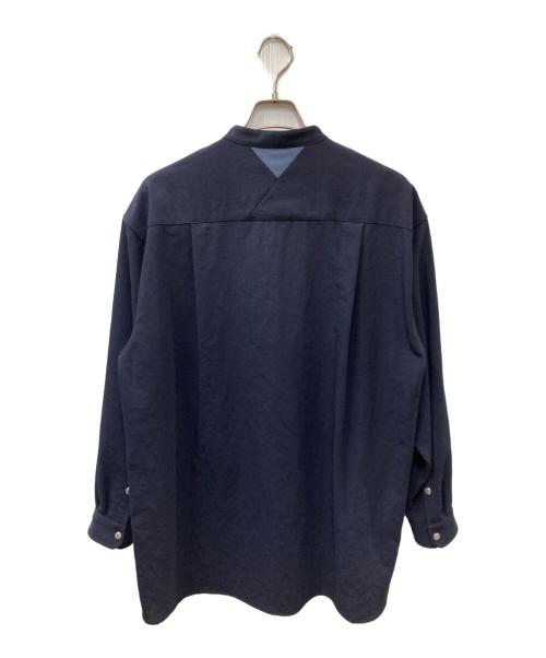 WHITE MOUNTAINEERING（ホワイトマウンテ二アニング）WHITE MOUNTAINEERING (ホワイトマウンテ二アニング) VISCOSE MILITARY SMOCK SHIRT ネイビー サイズ:1の古着・服飾アイテム