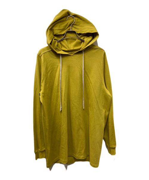 RICK OWENS（リックオウエンス）RICK OWENS (リックオウエンス) 18ss DIRT HEAVYWEIGHT HOODIE イエロー サイズ:Mの古着・服飾アイテム
