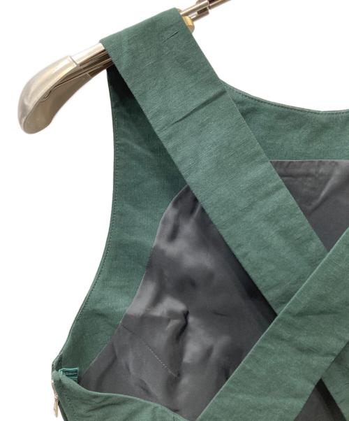 AURALEE（オーラリー）AURALEE (オーラリー) HIGH DENSITY FINX LINEN WEATHER TANK グリーンの古着・服飾アイテム