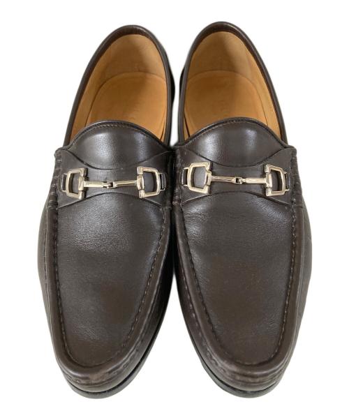 GUCCI（グッチ）GUCCI (グッチ) ビットローファー ブラウン サイズ:SIZE 6 1/2の古着・服飾アイテム