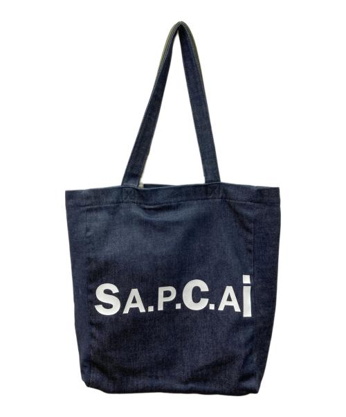 A.P.C.（アーペーセー）A.P.C. (アーペーセー) sacai (サカイ) リバーシブルトートバッグ オリーブ×インディゴ サイズ:OneSizeの古着・服飾アイテム