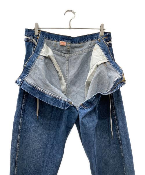 MAISON EUREKA（メゾンエウレカ）MAISON EUREKA (メゾンエウレカ) VINTAGE REWORK BIGGY 017 デニムパンツ ブルー サイズ:Mの古着・服飾アイテム