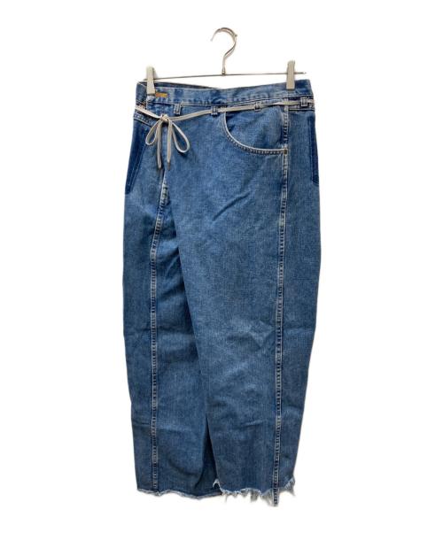 MAISON EUREKA（メゾンエウレカ）MAISON EUREKA (メゾンエウレカ) VINTAGE REWORK BIGGY カットオフデニム インディゴ サイズ:Sの古着・服飾アイテム