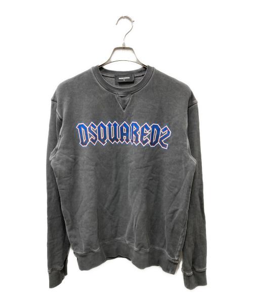 DSQUARED2（ディースクエアード）DSQUARED2 (ディースクエアード) Cool Fit プリントスウェット グレー サイズ:Mの古着・服飾アイテム