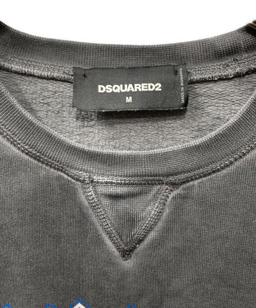 DSQUARED2（ディースクエアード）DSQUARED2 (ディースクエアード) Cool Fit プリントスウェット グレー サイズ:Mの古着・服飾アイテム