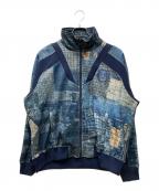 Paris Saint-Germain×Poggyパリサンジェルマン×ポギー）の古着「PLJ BORO PRINTED TRACK TOP」｜インディゴ