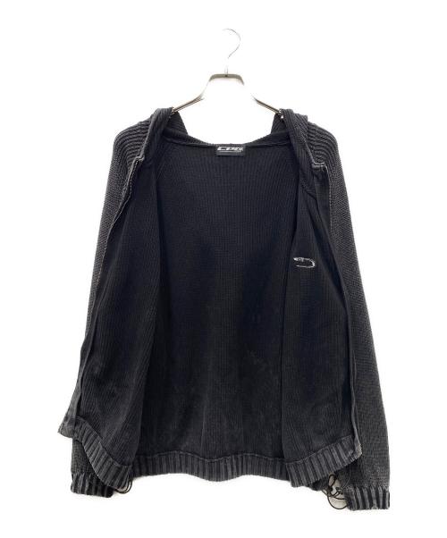 flagstuff（フラグスタフ）flagstuff (フラグスタフ) CPG KNIT DYE JACKET ブラック サイズ:SIZE Lの古着・服飾アイテム