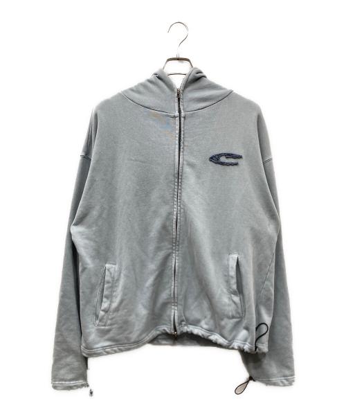 flagstuff（フラグスタフ）FLAGSTUFF (フラグスタフ) CPG LOGO DYE ZIP HOODIE スカイブルー サイズ:SIZE Lの古着・服飾アイテム