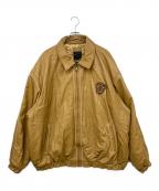 SEAN JOHNショーンジョン）の古着「00s レザージャケット  スタジャン」｜ブラウン