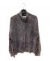 MAISON SPECIAL（メゾンスペシャル）の古着「Snow Wash Damaged Prime-Over Drivers Knit」｜ピンク×ブラック
