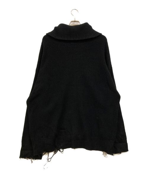 MAISON SPECIAL（メゾンスペシャル）MAISON SPECIAL (メゾンスペシャル) プライムオーバークレイジークラッシュ畦ドライバーズニット ブラック サイズ:2の古着・服飾アイテム