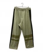 MUZE TURQUOISE LABELミューズ ターコイズ レーベル）の古着「SWITCHING TRACK PANTS」｜オリーブ
