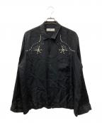 TOGA VIRILISトーガ ビリリース）の古着「スタッズウエスタンシャツ」｜ブラック