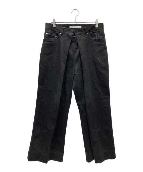 JOHN LAWRENCE SULLIVAN（ジョン ローレンス サリバン）JOHN LAWRENCE SULLIVAN (ジョン ローレンス サリバン) Rigid Denim Wide Pants ブラック サイズ:SIZE 48の古着・服飾アイテム