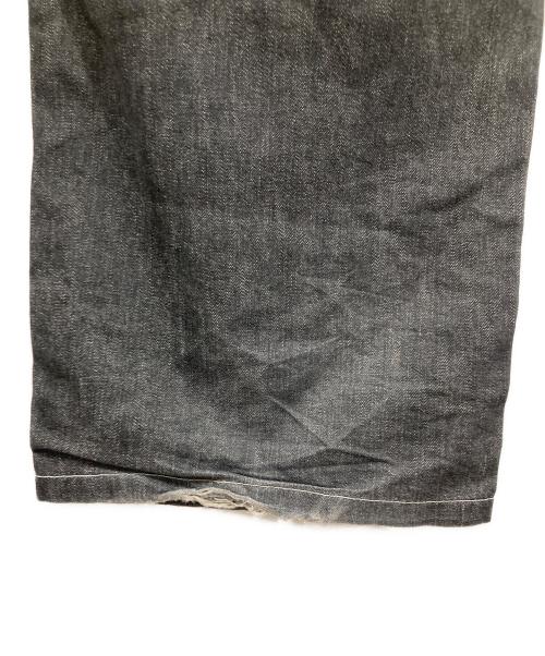 HIDE AND SEEK（ハイドアンドシーク）HIDE AND SEEK (ハイドアンドシーク) ワイドブラックペインターデニム ブラック サイズ:XLの古着・服飾アイテム