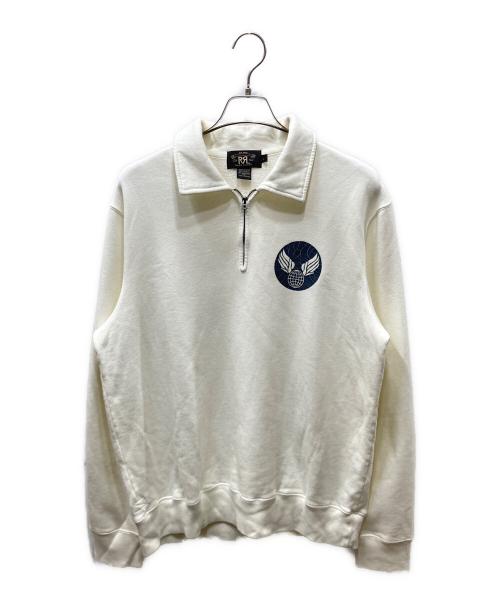 RRL（ダブルアールエル）RRL (ダブルアールエル) Half-Zip Military Sweat ホワイト サイズ:SIZE Lの古着・服飾アイテム