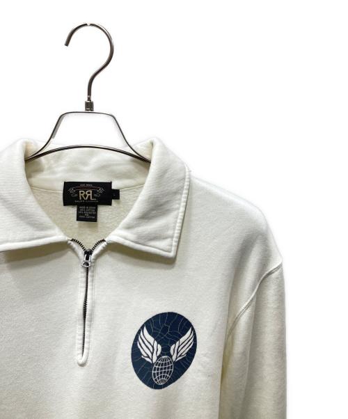 RRL（ダブルアールエル）RRL (ダブルアールエル) Half-Zip Military Sweat ホワイト サイズ:SIZE Lの古着・服飾アイテム