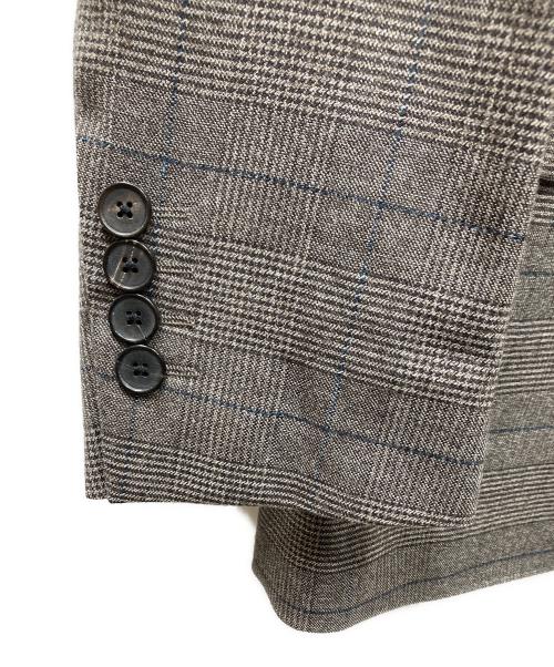 LARDINI（ラルディーニ）LARDINI (ラルディーニ) チェックダブルテーラードジャケット ブラウン サイズ:44の古着・服飾アイテム