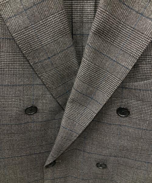 LARDINI（ラルディーニ）LARDINI (ラルディーニ) チェックダブルテーラードジャケット ブラウン サイズ:44の古着・服飾アイテム