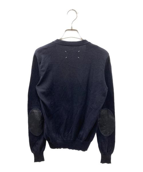 Maison Margiela（メゾンマルジェラ）Maison Margiela (メゾンマルジェラ) エルボーパッチ コットンカーディガン ネイビー サイズ:Sの古着・服飾アイテム