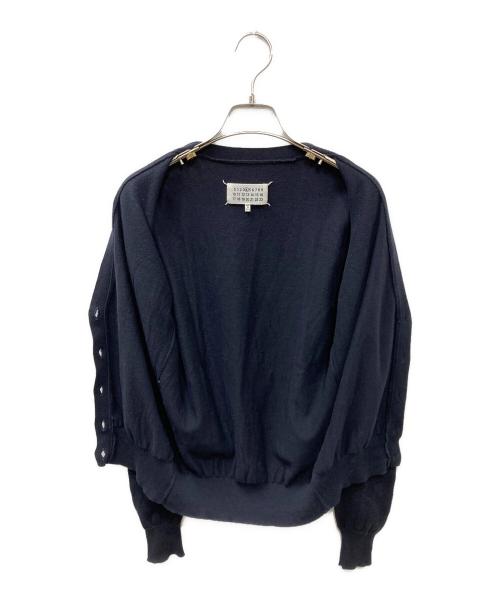Maison Margiela（メゾンマルジェラ）Maison Margiela (メゾンマルジェラ) エルボーパッチ コットンカーディガン ネイビー サイズ:Sの古着・服飾アイテム