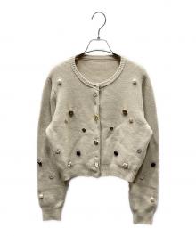 Ameri（アメリ）の古着「TWINKLE BIJOU SHORT KNIT TOP」｜アイボリー