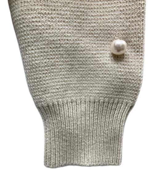 Ameri（アメリ）AMERI (アメリ) TWINKLE BIJOU SHORT KNIT TOP アイボリー サイズ:SIZE Mの古着・服飾アイテム