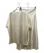 Ameriアメリ）の古着「GLOSSY FLOW TEE＆SKIRT」｜アイボリー