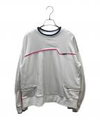 AULA AILAアウラアイラ）の古着「チュールレイヤードカッティングプルオーバー」｜ホワイト