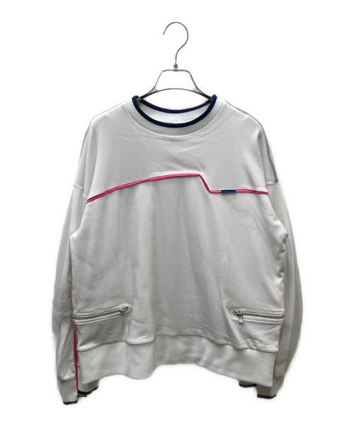 AULA AILA（アウラアイラ）AULA AILA (アウラアイラ) チュールレイヤードカッティングプルオーバー ホワイトの古着・服飾アイテム