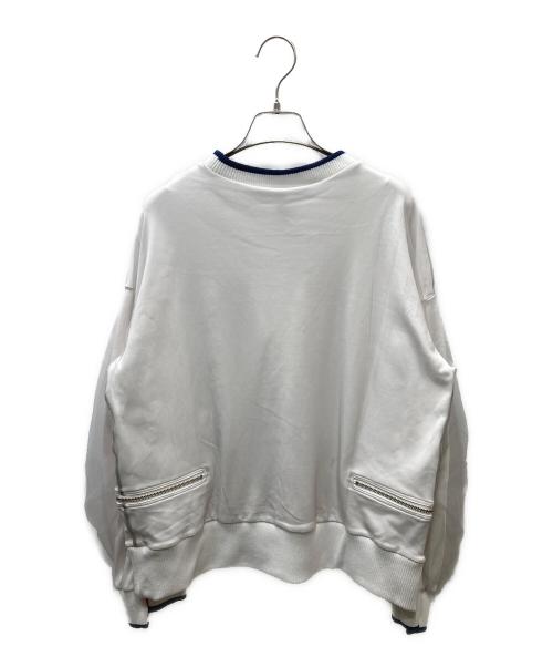 AULA AILA（アウラアイラ）AULA AILA (アウラアイラ) チュールレイヤードカッティングプルオーバー ホワイトの古着・服飾アイテム