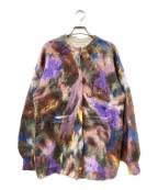 Ameriアメリ）の古着「UND TEXTURE ART FLOWER KNIT CARDIGAN カーディガン」｜マルチカラー