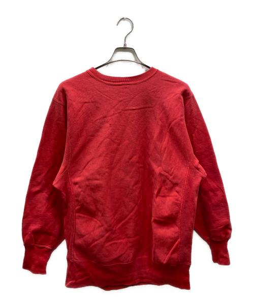 Champion（チャンピオン）Champion (チャンピオン) 90's 刺繍デザインリバースウィーブスウェット レッド×ホワイト サイズ:XLの古着・服飾アイテム