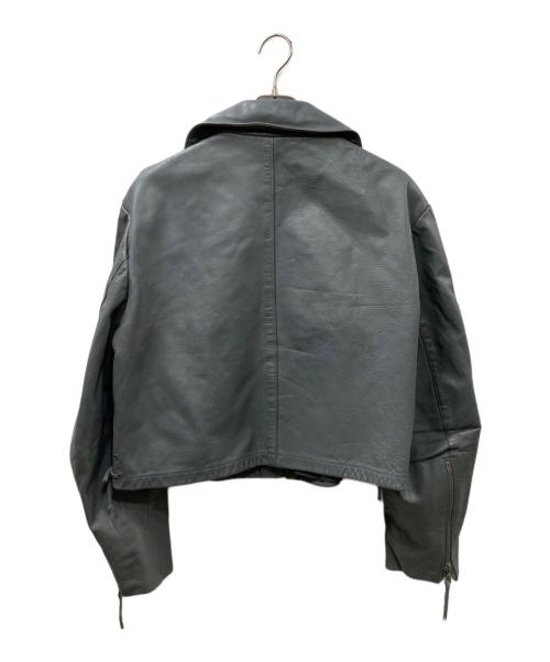 German military（ジャーマンミリタリー）German Military (ジャーマンミリタリー) 80S Submarine Jacket サブマリンレザージャケット グレー サイズ:15の古着・服飾アイテム