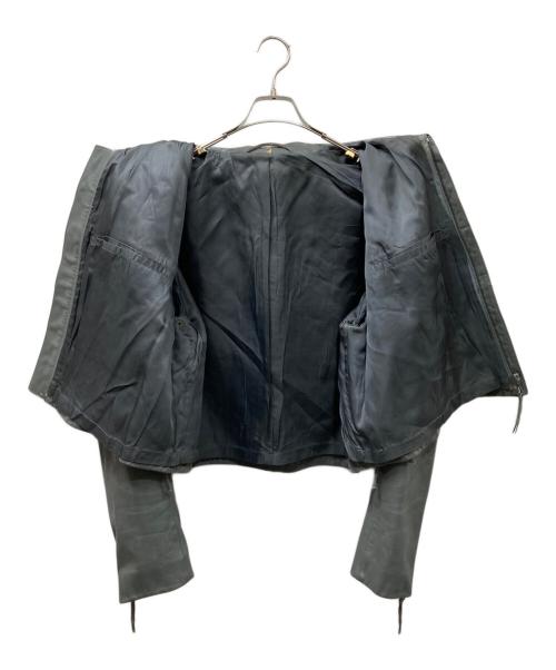 German military（ジャーマンミリタリー）German Military (ジャーマンミリタリー) 80S Submarine Jacket サブマリンレザージャケット グレー サイズ:15の古着・服飾アイテム