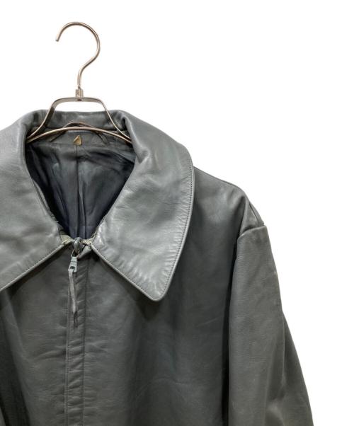German military（ジャーマンミリタリー）German Military (ジャーマンミリタリー) 80S Submarine Jacket サブマリンレザージャケット グレー サイズ:15の古着・服飾アイテム