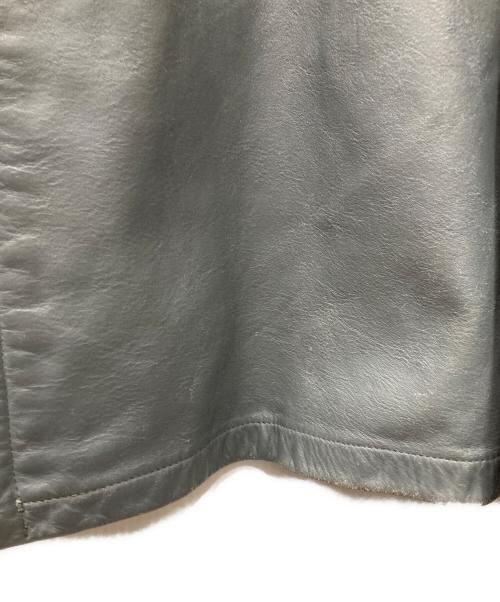 German military（ジャーマンミリタリー）German Military (ジャーマンミリタリー) 80S Submarine Jacket サブマリンレザージャケット グレー サイズ:15の古着・服飾アイテム