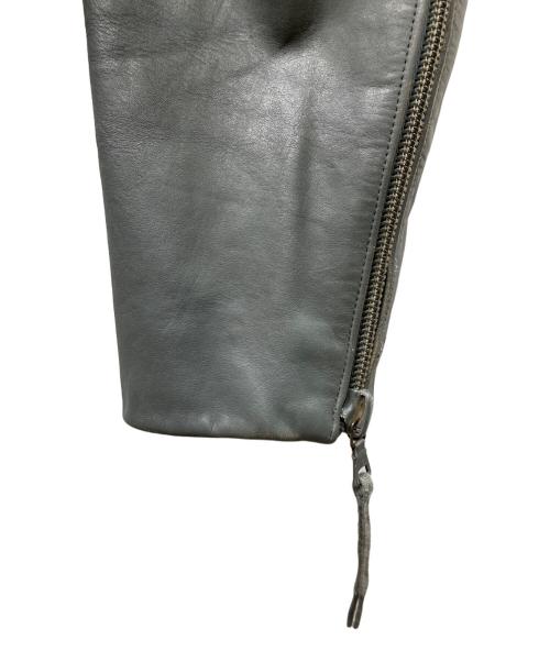 German military（ジャーマンミリタリー）German Military (ジャーマンミリタリー) 80S Submarine Jacket サブマリンレザージャケット グレー サイズ:15の古着・服飾アイテム