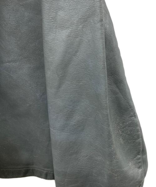 German military（ジャーマンミリタリー）German Military (ジャーマンミリタリー) 80S Submarine Jacket サブマリンレザージャケット グレー サイズ:15の古着・服飾アイテム