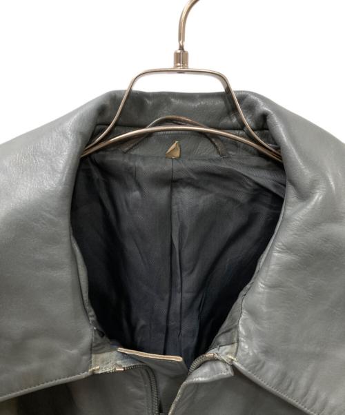 German military（ジャーマンミリタリー）German Military (ジャーマンミリタリー) 80S Submarine Jacket サブマリンレザージャケット グレー サイズ:15の古着・服飾アイテム