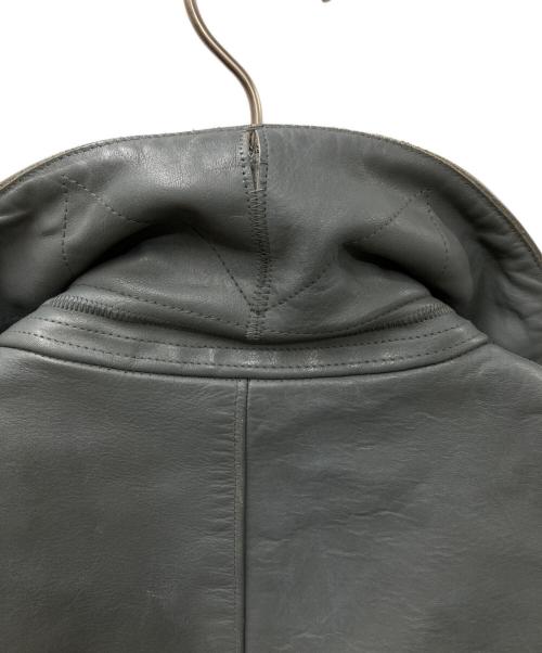 German military（ジャーマンミリタリー）German Military (ジャーマンミリタリー) 80S Submarine Jacket サブマリンレザージャケット グレー サイズ:15の古着・服飾アイテム