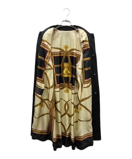 Burberry's（バーバリー）Burberry's (バーバリーズ) シルクステンカラーコート ブラック サイズ:SIZE 9ARの古着・服飾アイテム