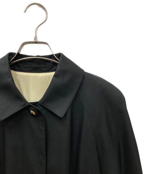Burberry's（バーバリー）Burberry's (バーバリーズ) シルクステンカラーコート ブラック サイズ:SIZE 9ARの古着・服飾アイテム