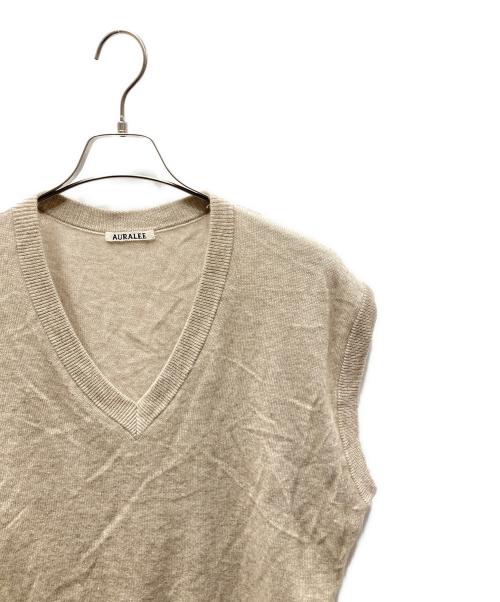 AURALEE（オーラリー）AURALEE (オーラリー) 23SS SUPER FINE CASHMERE SILK KNIT VEST ブラウン サイズ:SIZE 4の古着・服飾アイテム